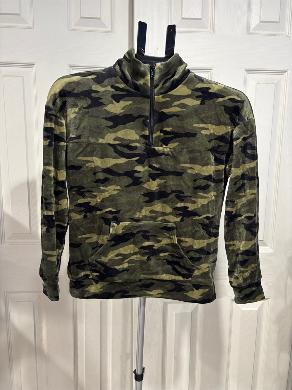 NOBO Women's Camo Quarter-Zip Pullover - Green/Black